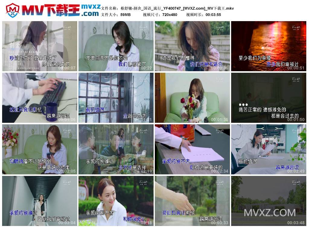 蔡舒敏-割舍_国语_流行_YF400747